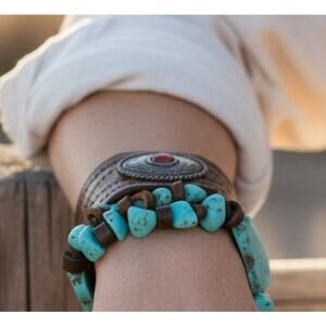 Handmade Western/Cowgirl Style Sustainable Upcycled Concho Bracelet